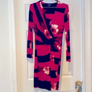 Figure Flattering faux wrap dress